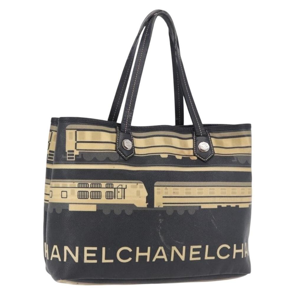 Chanel Leather Central Station Tote Black